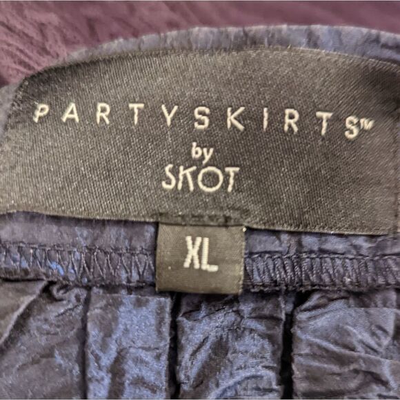 Party Skirts by Skot electric blue silk taffeta - Picture 7 of 9